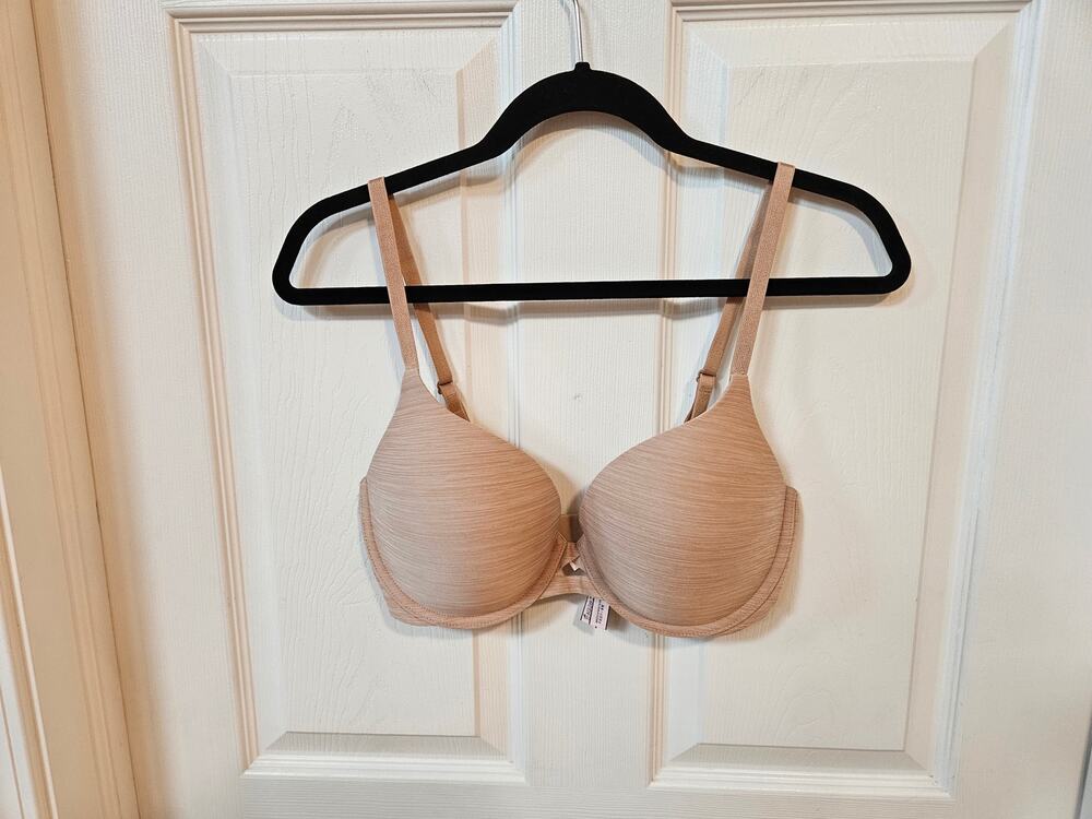 Victoria’s Secret Perfect Shape Bra 34DD Nude Beige Underwire Convertible